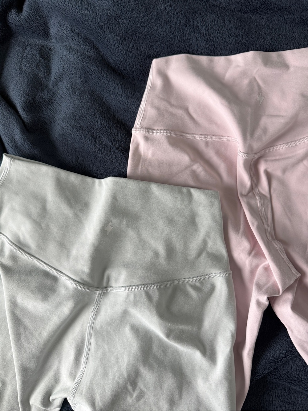 AZUR High-Waist Women’s Leggings & Shorts in Pink and White